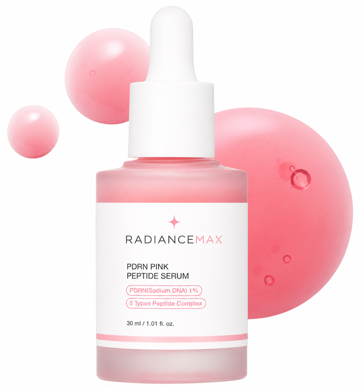 RadianceMax PDRN Pink Peptide Glow Serum.