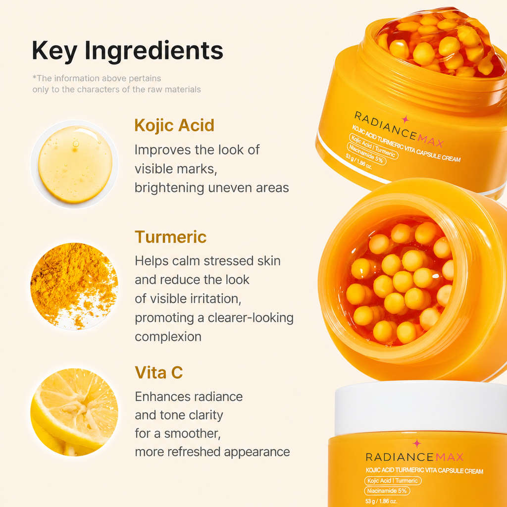 Radiancemax - Kojic Acid Turmeric Vita Capsule Cream