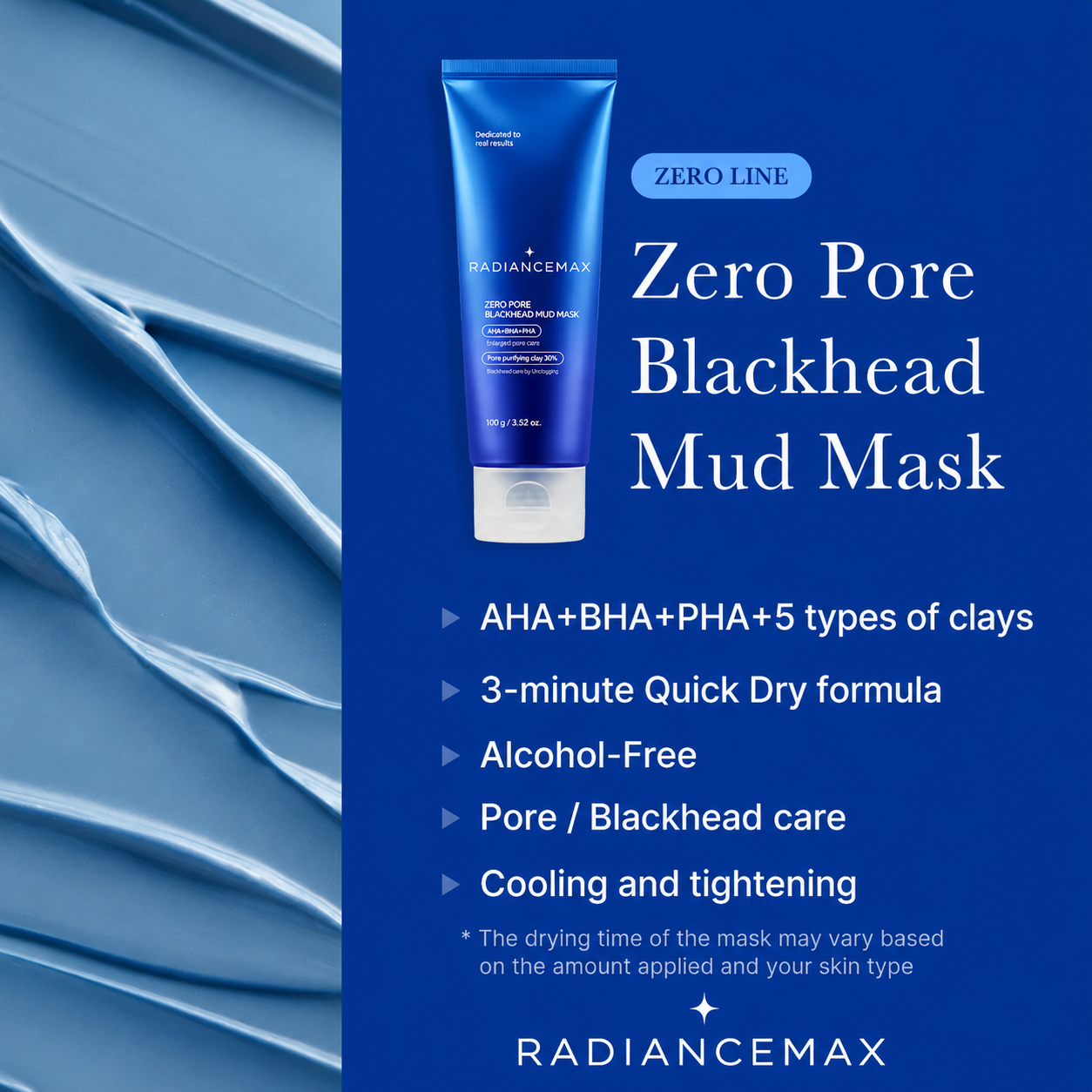 RadianceMax Zero Pore Blackhead Mud Mask
