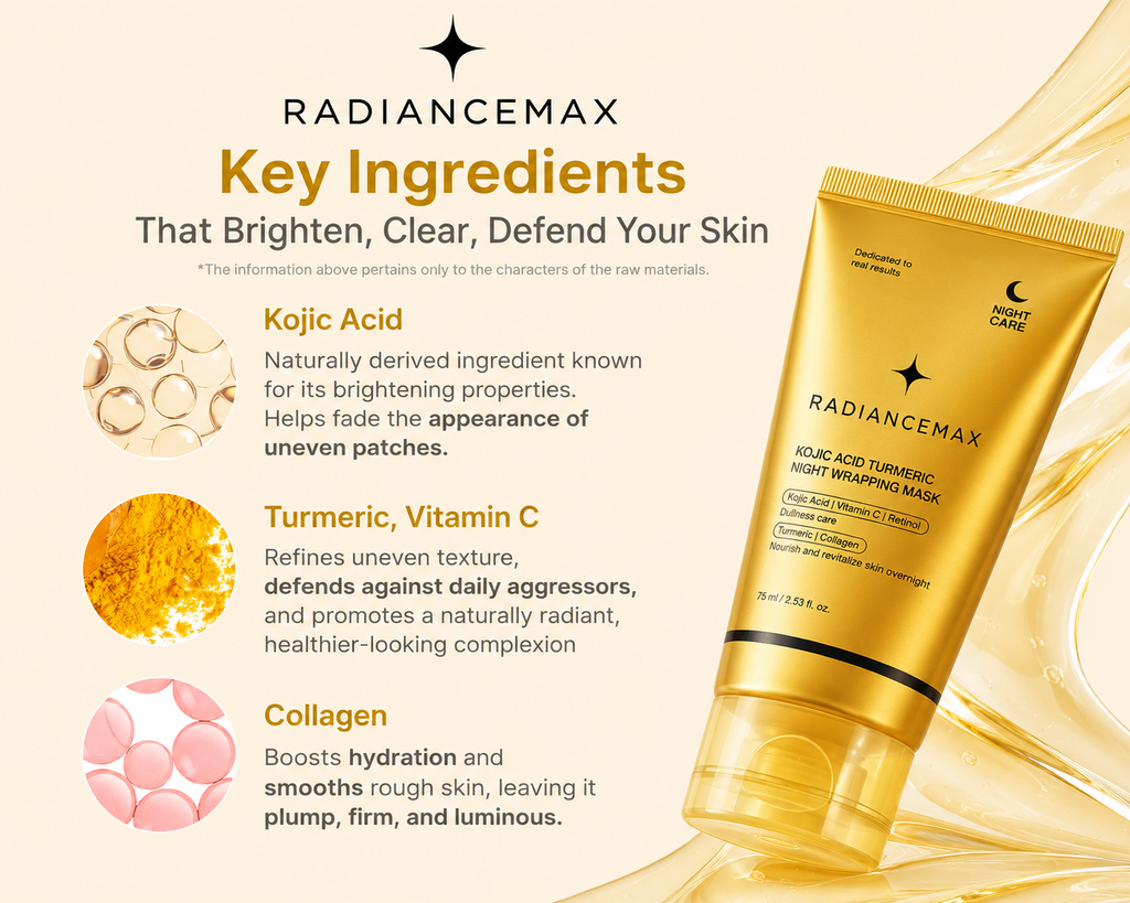 Radiancemax Kojic Acid Turmeric Overnight Wrapping Mask